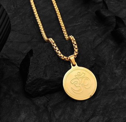 Shiny om Chain Pendant for Men