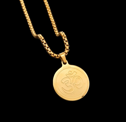 Shiny om Chain Pendant for Men