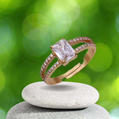 Solitaire Diamond Adjustable Ring